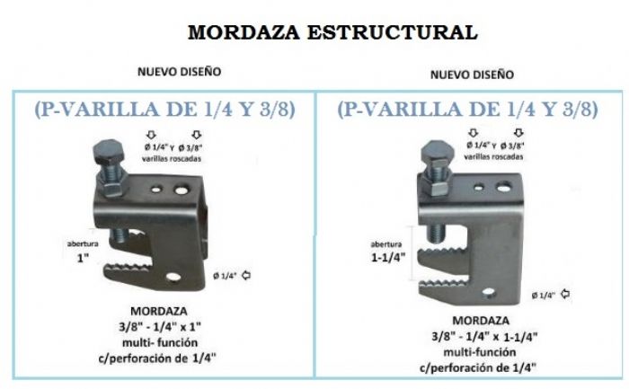 MORDAZA TROQUELADA PARA VIGAS